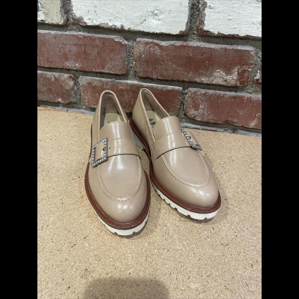 Anthropologie Able Reese Loafer rhinestone buckle details  New - Picture 9 of 10